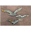 Image 2 : 1311 - 3 vintage brass seagull wall hangings.  5 1/2", 4 1/2" and 4".