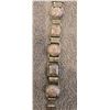 Image 2 : 1313 - Vintage copper and faux goldstone bracelet. Missing one square stone.  7 1/2" x 3/4"