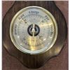 Image 3 : 1315 - Vintage Bulova battery operated clock and weather station.  Made in England. 24" x 11 wood pl