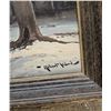 Image 2 : 1325 - Vintage 1950s Robert Wood Winterset rustic homestead art print.  Back says No. 606.  Size 16"