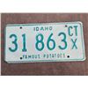 Image 1 : 1326 - 1970s Idaho license plate.  "Famous Potatoes"