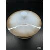 Image 2 : Vintage Federal Glass Covered Bowl Mesa Pattern Metallic Ombre Finish Over Milk Glass