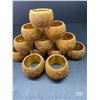 Image 1 : (12) Handmade Indian Gold Beaded Napkin Rings