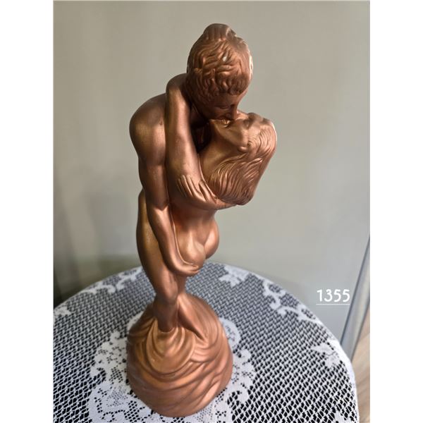 Copper Toned Ceramic Sculpture, 17” Tall