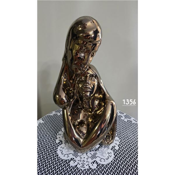 Mirrored Bronze Coloured Sculpture 17” Tall