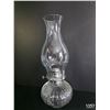 Image 1 : Vintage Lamplight Farms Glass Hurricane Oil Lamp, 13” Tall