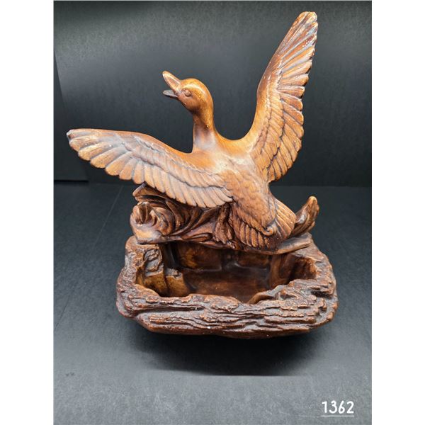 Vintage 1959 Ceramic TV Lamp Duck Design (Missing Cord & Bulb Holder). Lane & Co. Van Nuys, Californ