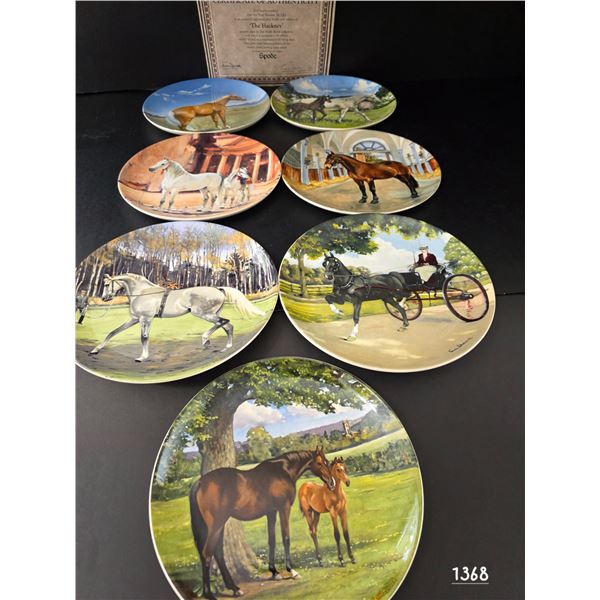 (7) Spode Noble Horse Collection Plates w/ Certificates & Original Boxes