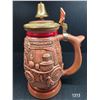Image 1 : Vintage Collectable Avon Large Lidded Beer Stein.  “Tribute to Firefighters”
