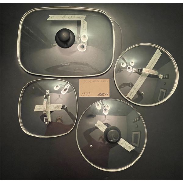 4 glass lids