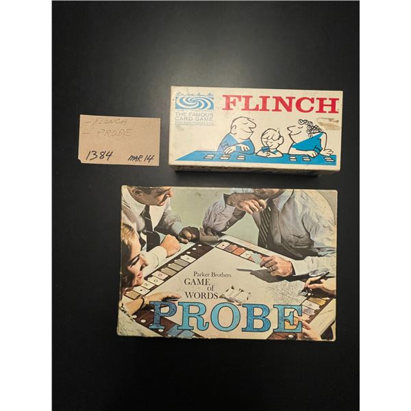 2 board games - Flinch; Probe