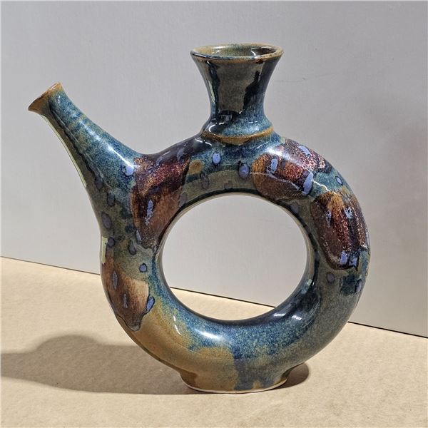 Pottery Wine Decanter by well know PA artist Gail Carlson