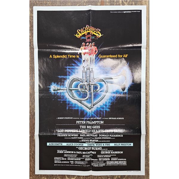 Original SGT Peppers Lonely Hearts Club Band Movie poster C, some folds