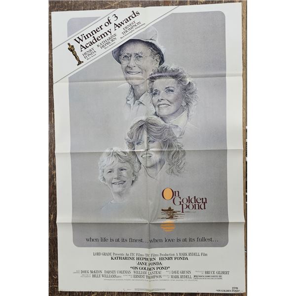 Original 1981 On Golden Pond Movie poster Henry Fonda , some folds