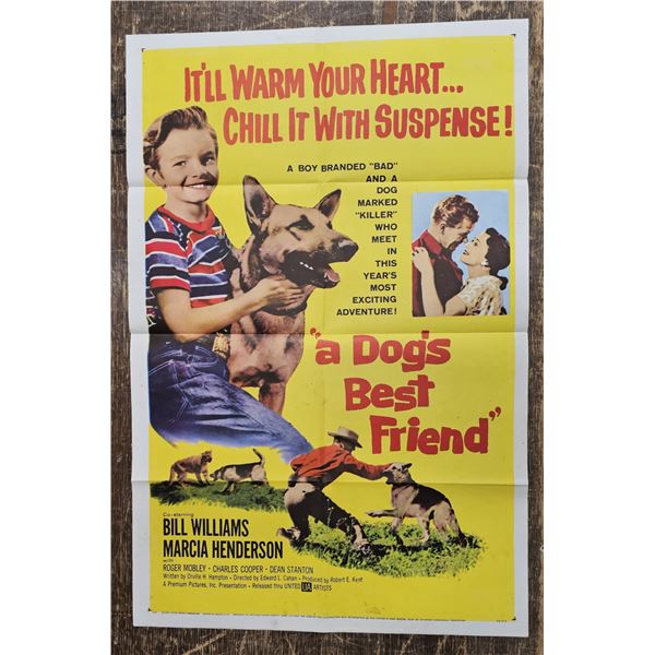 Original 1956 A Dogs Best Friend, Bill Williams    Folded