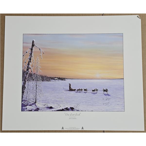 Limited Edition Glen Scrimshaw print "One Last Look" 1253/1995 In Original Folder