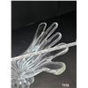 Image 3 : Vintage Clear Blown Glass Centerpiece. 17”x10”