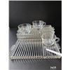 Image 1 : Vintage Smoke, Sip, & Snack Set.  Hazel Atlas Rectangular Ribbed Glass Trays w/ Compartments for Foo