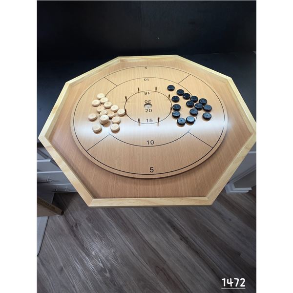NEW Crokinole 2 in 1 Board w/ Checkers.  Never Used