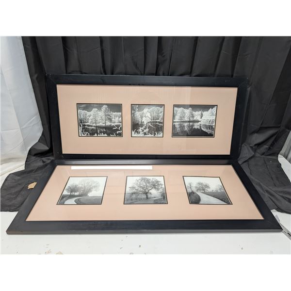 (2) Framed Prints (3) Photographs in Each 19"x43"