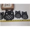 Image 2 : Vintage Owl-Shaped Cast Iron Trivets and Other Items.