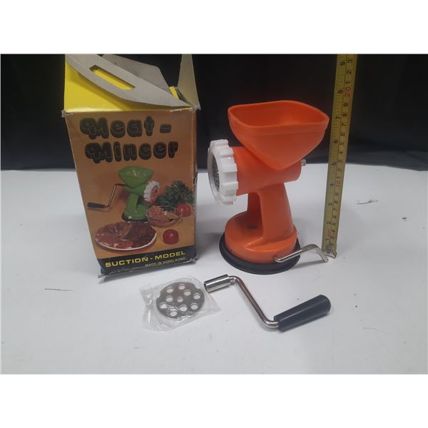 Vintage Meat Mincer - Suctin Model - with Original Box. (New Never Use)