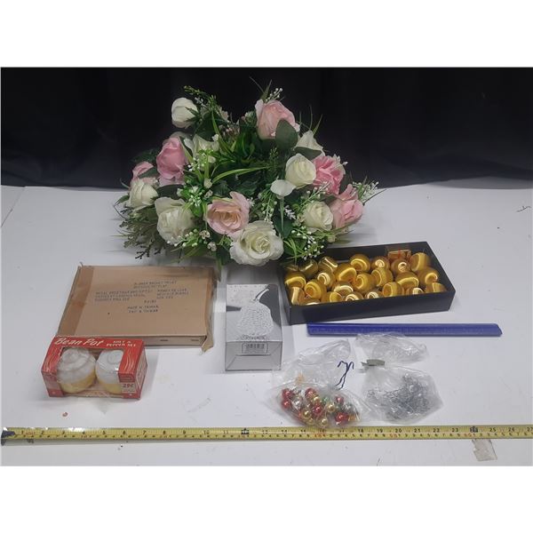Imperial Porcelain Flower Basket, Vintage Bean Pot Salt & Pepper Set, Spun Glass Figurine, etc.