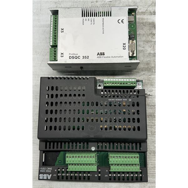 Lot of (2) ABB Items #3HAC17970-1/03 DSQC328A & #3HNE 00009-1/07 DSQC 352