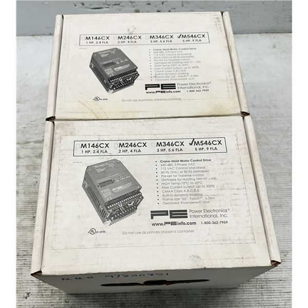 (2) Power Electronics #M546CX Micro-Speed CX 3~ AC PWM Variable Speed Srive w/Gang-Set