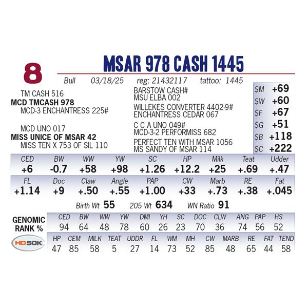 MSAR 978 Cash 1445