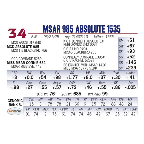 MSAR 985 Absolute 1535