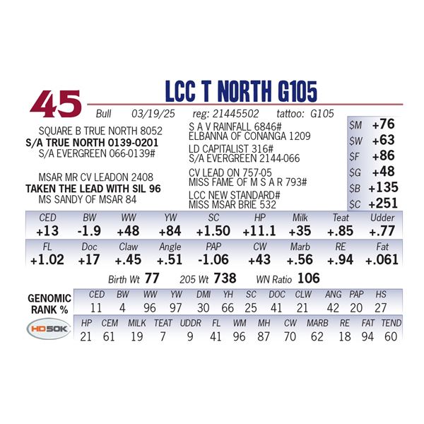 LCC T North G105