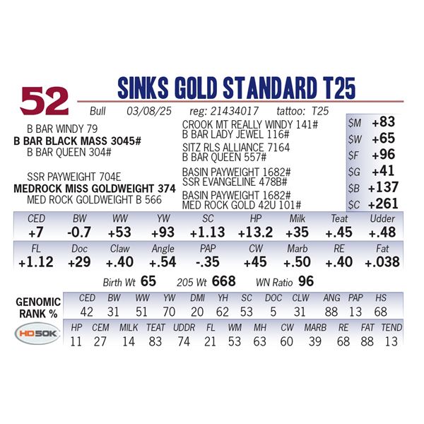Sinks Gold Standard T25
