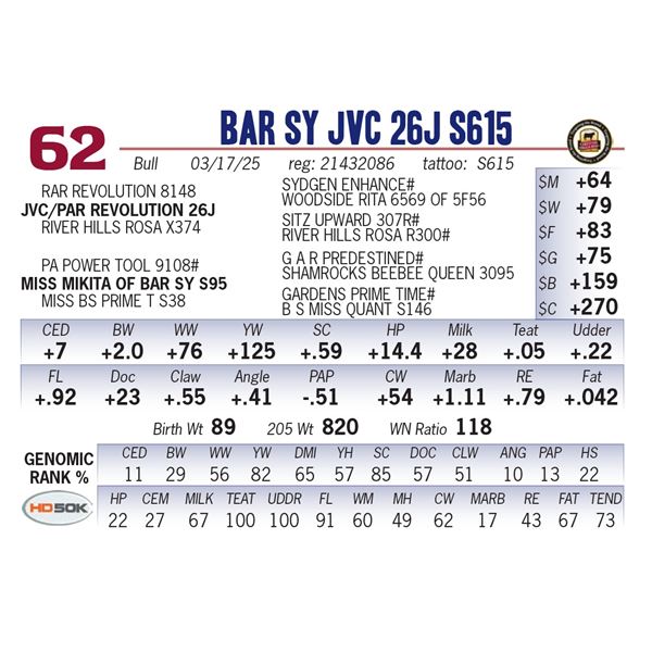 Bar SY JVC 26J S615