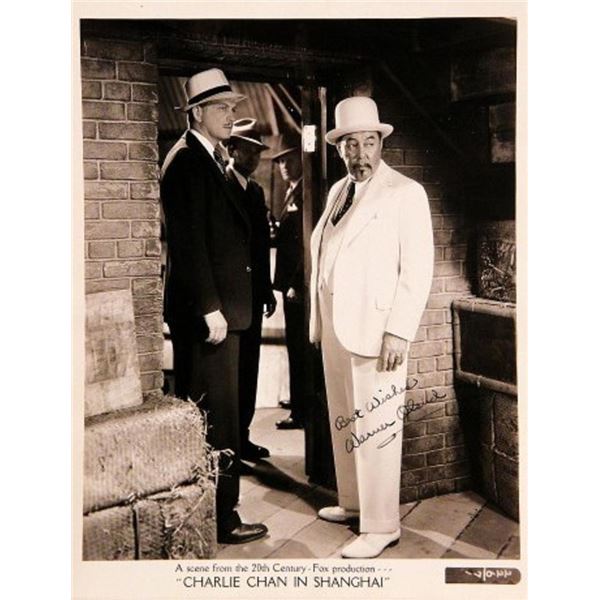 Charlie Chan Warner Oland signed movie still photo