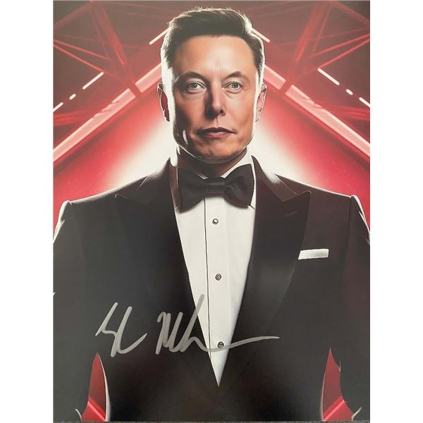 Elon Musk signed photo