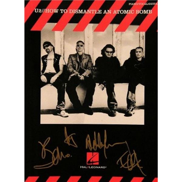 U2 signed sheet music