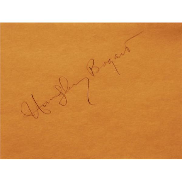 Casablanca Humphrey Bogart signature slip