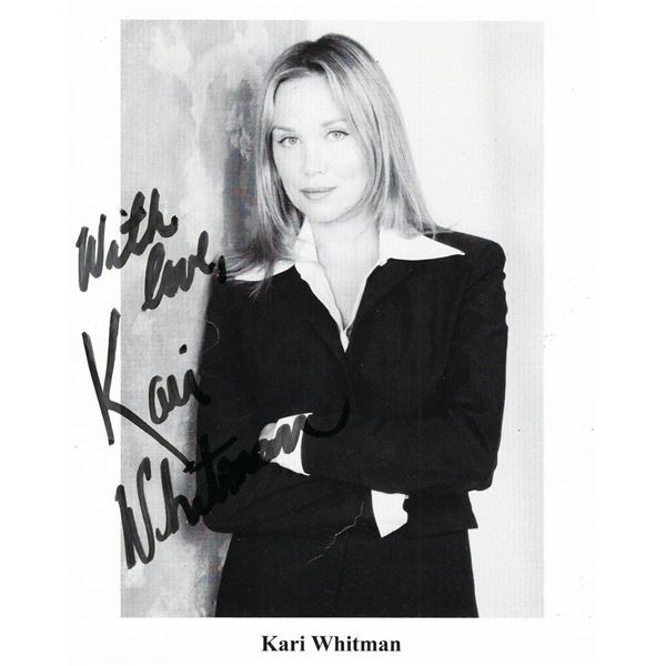 Playmate Kari Whitman signed photo