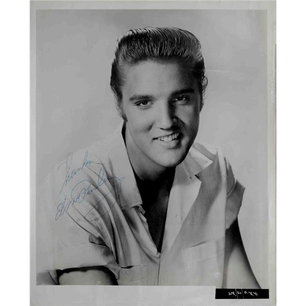 Elvis Presley signed promo photo menu