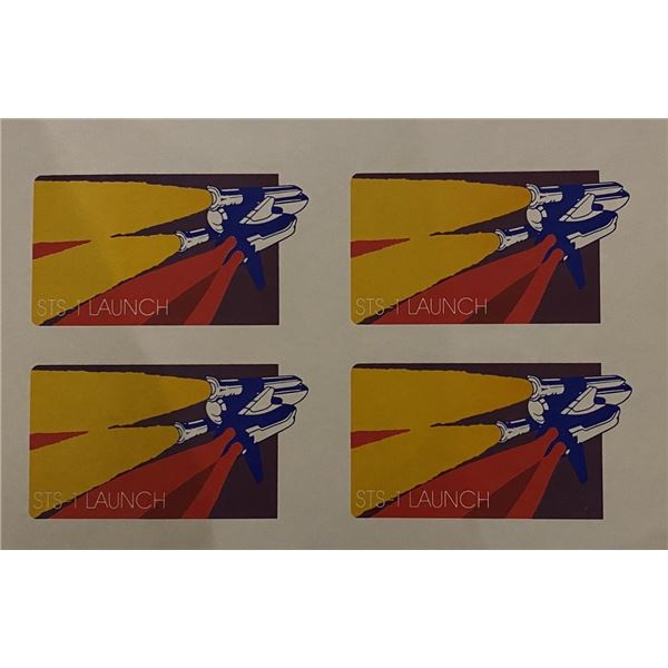 1981 STS-1 NASA Columbia Space Shuttle Transportation vintage decal