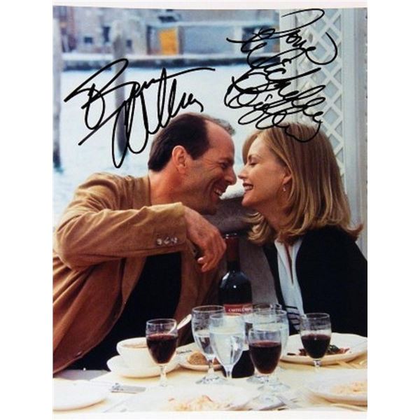 Bruce Willis & Michelle Pfeiffer signed movie photo