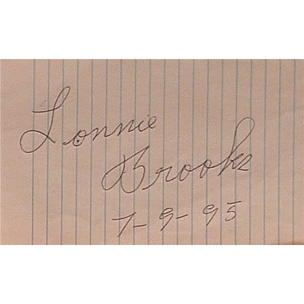 Musician Lonnie Brooks signature slip