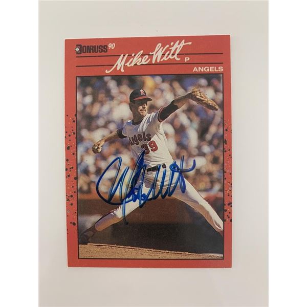 Mike Witt signed baseball card