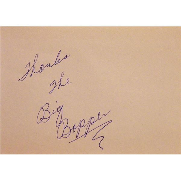 The Big Bopper signature slip