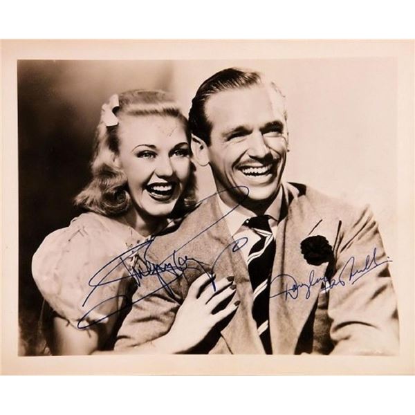 Ginger Rogers and Douglas Fairbanks signed portrait photo