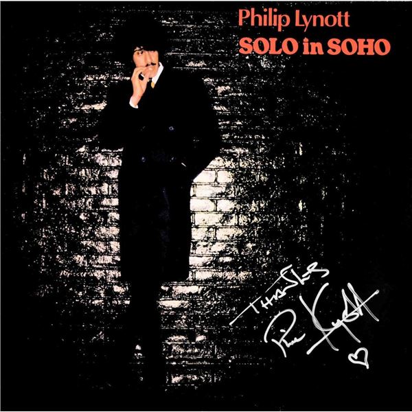 Thin Lizzy's Phil Lynott signed Solo In Soho album