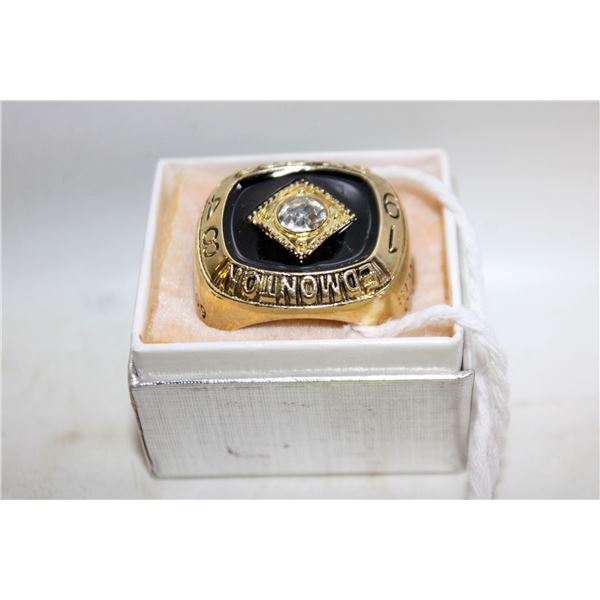 REPLICA OILERS 1984 STANLEY CUP RING SIZE 10