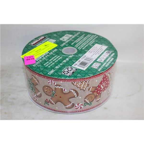 NEW KIRKLAND 50 YARDS WIRE EDGED RIBBON