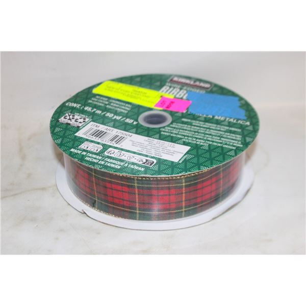 NEW 50 YARD KIRKLAND WIRE-EDGED RIBBON